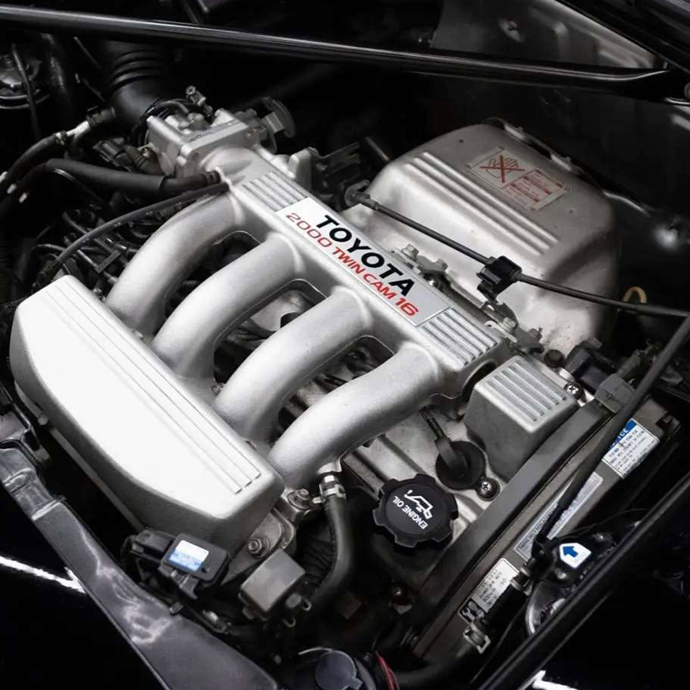 Clean engine bay after professional detailing service